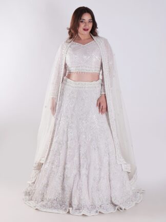 Flowing A-Line Silhouette Adorned With Intricate Beading And Embellishments Luxury Engagement Lehenga Set