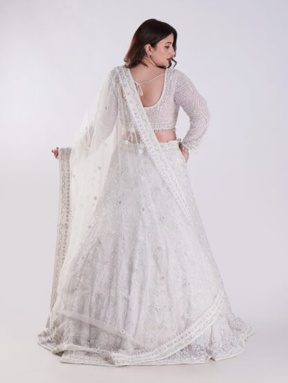 Flowing A-Line Silhouette Adorned With Intricate Beading And Embellishments Luxury Engagement Lehenga Set