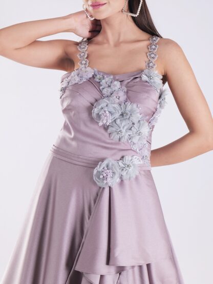 Step Into The Spotlight With Our Exquisitely Crafted Lavender Embellished Gown Feel Like Royalty At Any Special Occasion